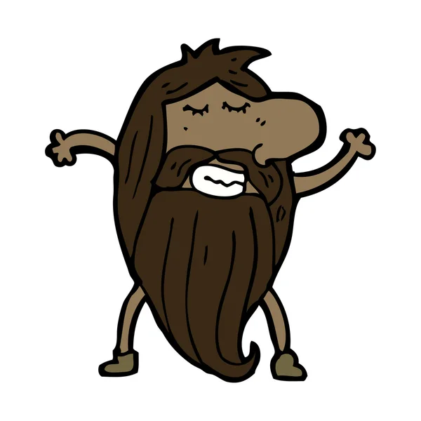 Barba hombre de dibujos animados — Vector de stock