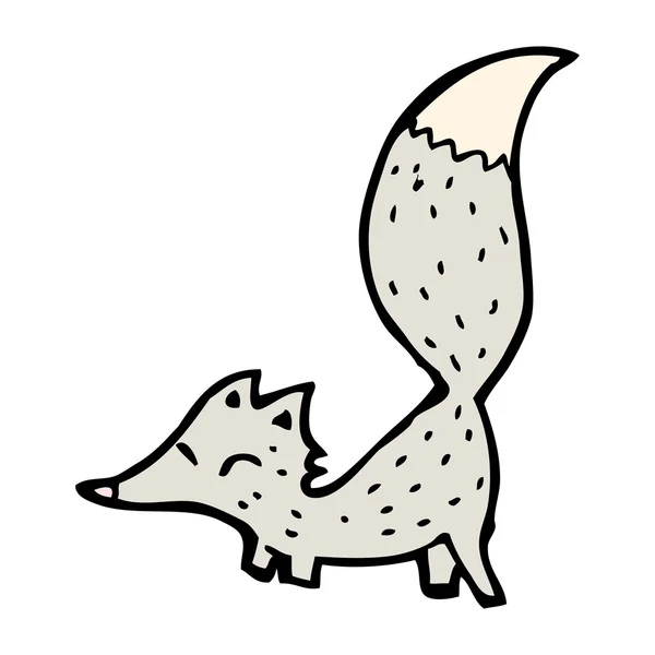 Petit dessin animé de loup — Image vectorielle