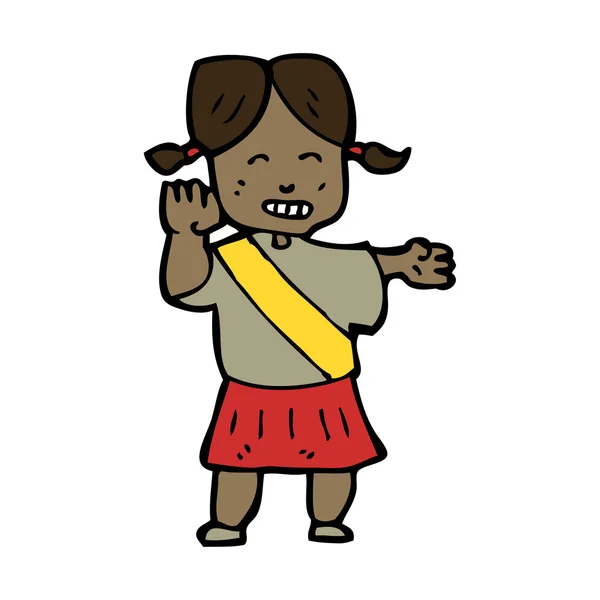 Girl guide cartoon — Stock Vector