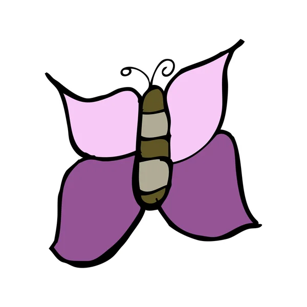 Kinderzeichnung eines Schmetterlings — Stockvektor