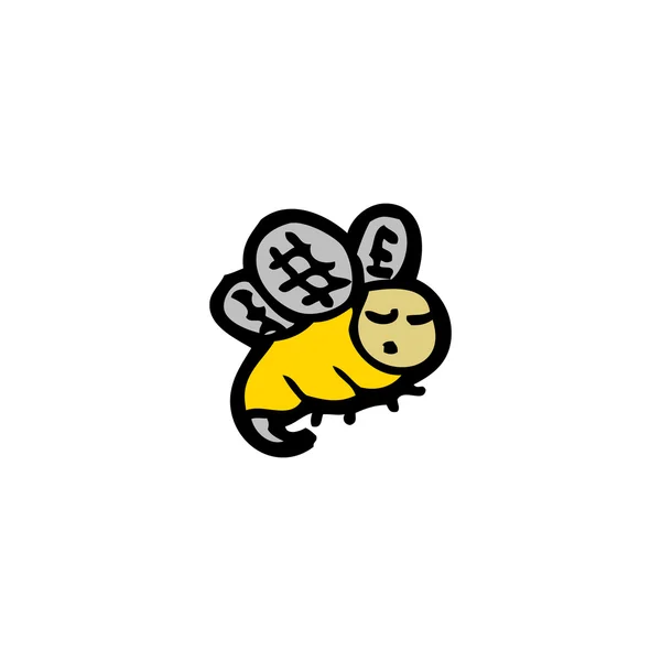 Piccolo cartone animato ape — Vettoriale Stock