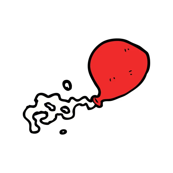 Palloncino rosso del fumetto — Vettoriale Stock