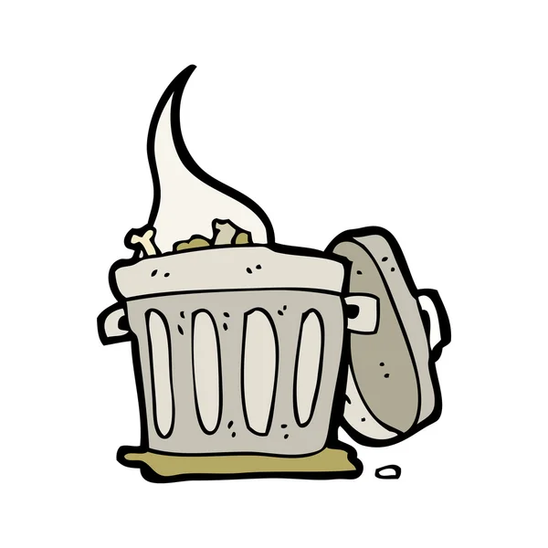 ゴミ箱の漫画 — ストックベクタ