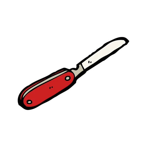 Desenhos animados de faca do exército suíço — Vetor de Stock