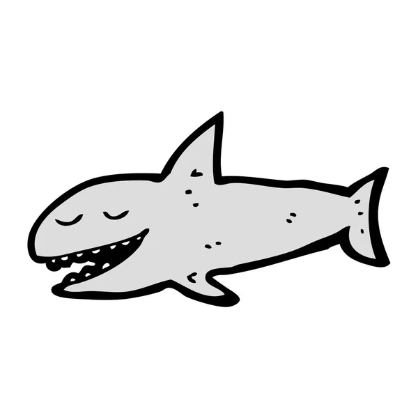 Felice cartone animato di squalo — Vettoriale Stock