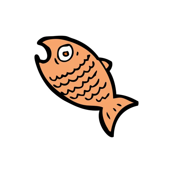 Dibujos animados de peces asustados — Vector de stock