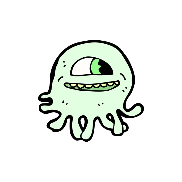 행복 한 해파리 만화 — 스톡 벡터