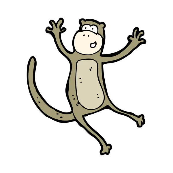Jumping mono de dibujos animados — Vector de stock