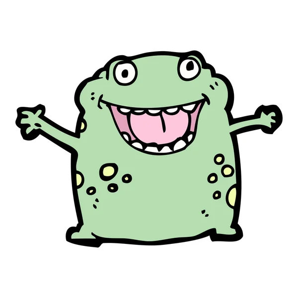 害怕的青蛙卡通 — 图库矢量图片