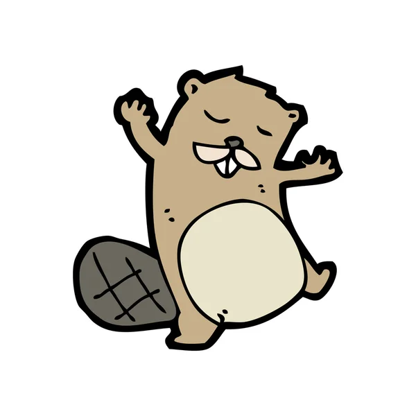 Beaver cartoon — Stock Vector