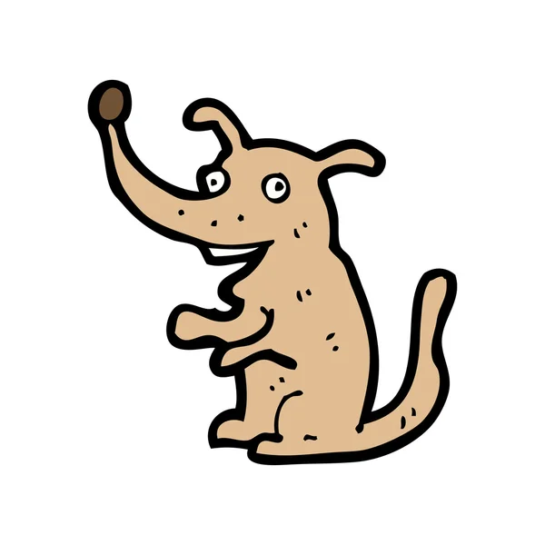 Dog paw trick cartoon — Stock Vector