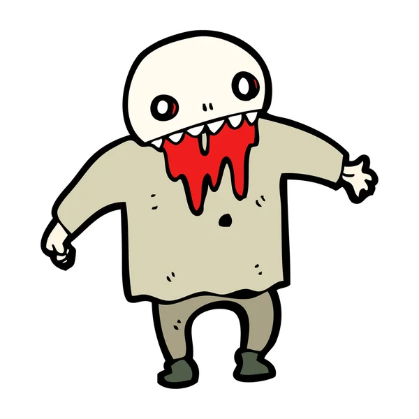 Dibujos animados monstruo aterrador hombre — Vector de stock