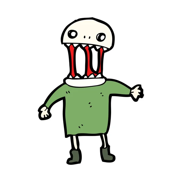 Cartone animato spaventoso mostro uomo — Vettoriale Stock