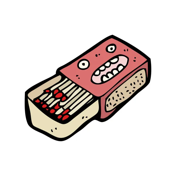 Cartoon matchbox — Stock vektor