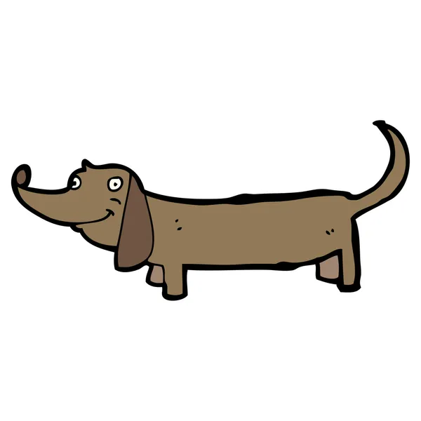 Lang nosed hond cartoon — Stockvector