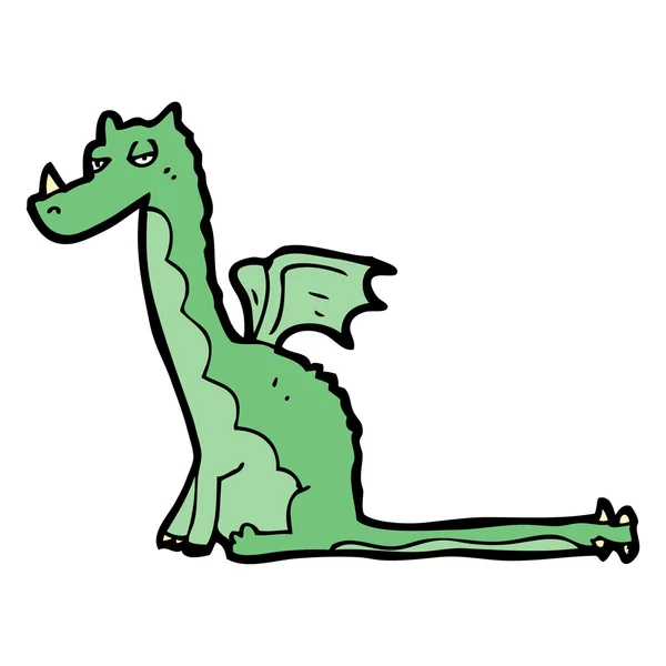 Caricatura de dragón galés — Vector de stock