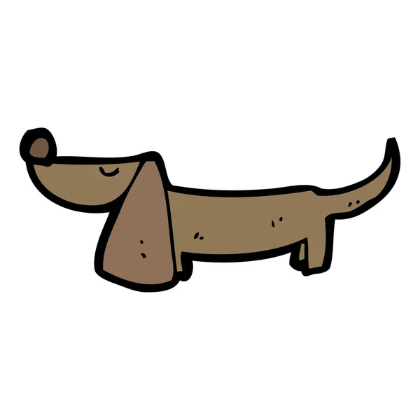 Larga nariz perro de dibujos animados — Vector de stock