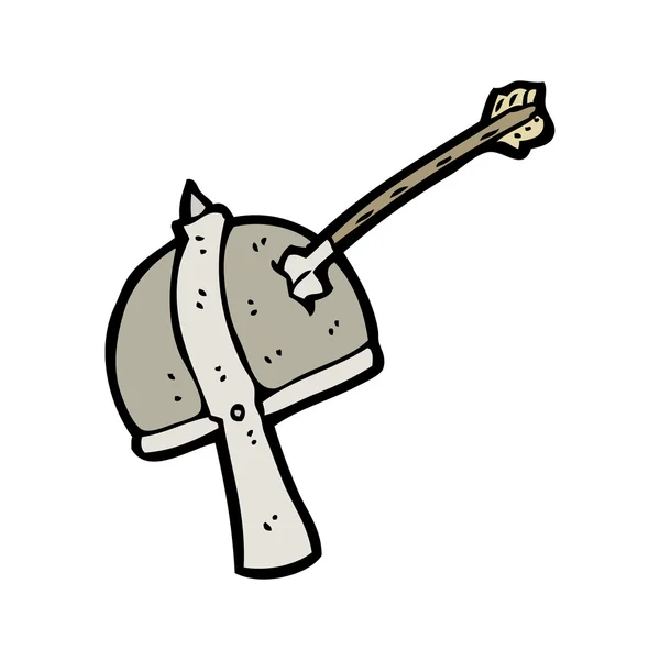Helm met pijl in cartoon — Stockvector