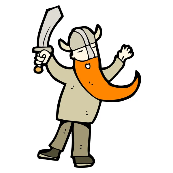 Caricatura vikinga — Vector de stock