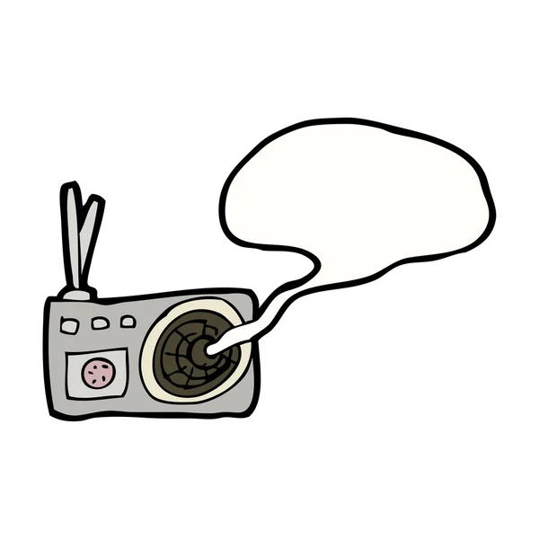 Charla radio dibujos animados — Vector de stock