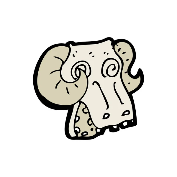Desenhos animados de crânio de carneiro — Vetor de Stock