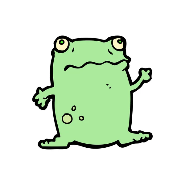 Drôle de dessin animé grenouille — Image vectorielle