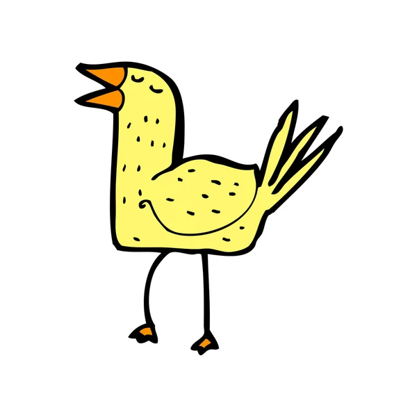 Zingen vogel cartoon — Stockvector