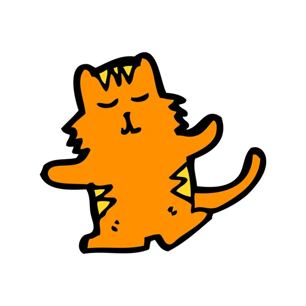 Ginger gato de dibujos animados — Vector de stock