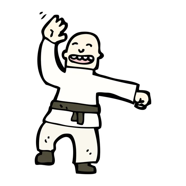 Karate man cartoon — Stockvector