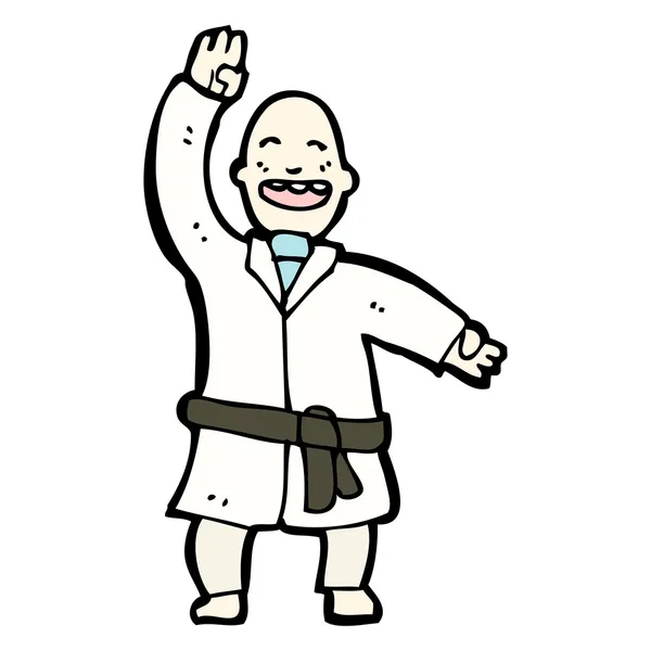 Karate hombre de dibujos animados — Vector de stock