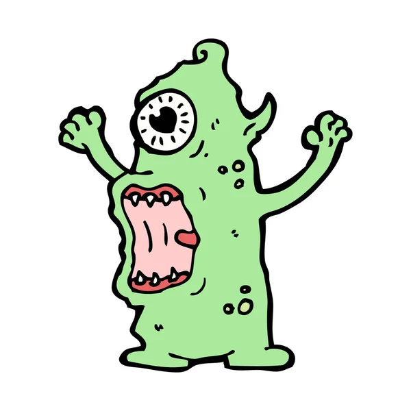 Scary monstruo de dibujos animados — Vector de stock