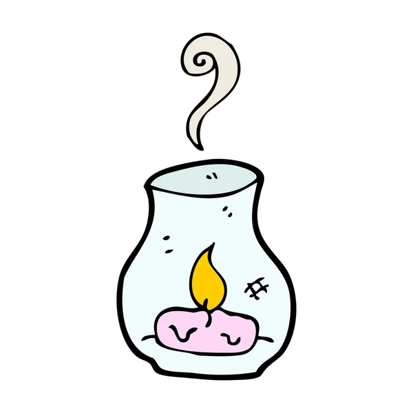 香料入りの蝋燭の漫画 — ストックベクタ