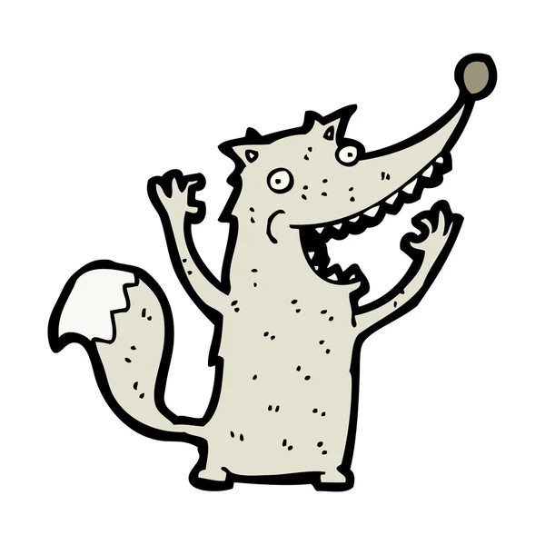 幸せなオオカミ漫画 — ストックベクタ
