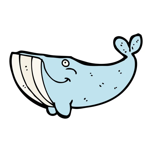 Bande dessinée de baleine heureuse — Image vectorielle