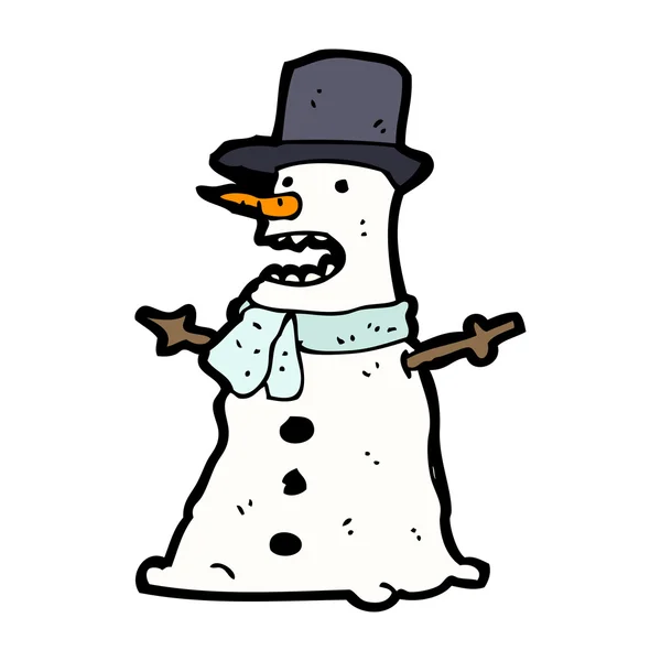 Snowman cartoon — Stock Vector