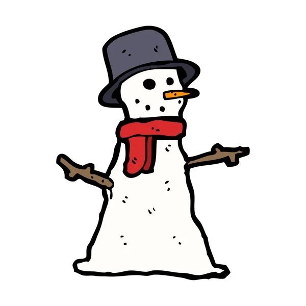 Snowman cartoon — Stock Vector