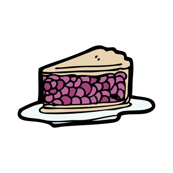 Caricatura pastel de cereza — Vector de stock
