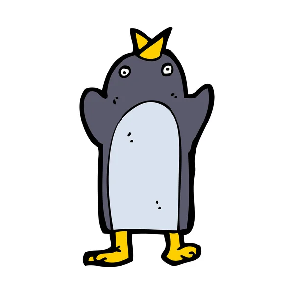 Funny cartoon penguin — Stock Vector