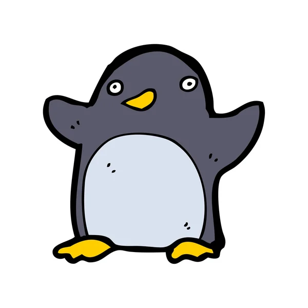 Забавный мультяшный пингвин — стоковый вектор