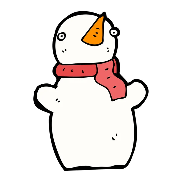 Caricature bonhomme de neige — Image vectorielle