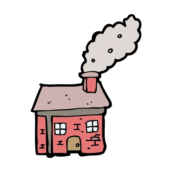 House with chimney cartoon — Stock Vector