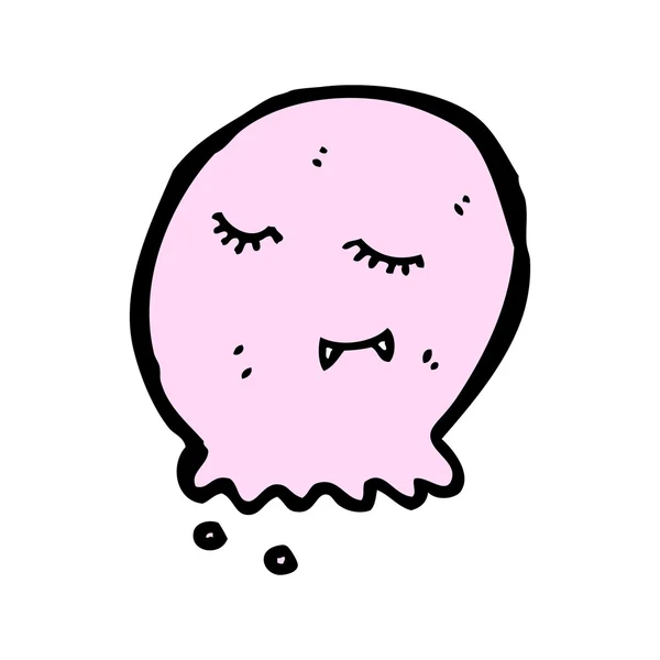 Dibujos animados fantasma rosa — Vector de stock