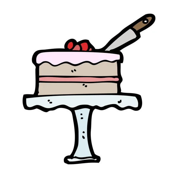 Торт на підставці мультфільм — стоковий вектор
