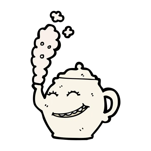 Карикатура на горячий чайник — стоковый вектор