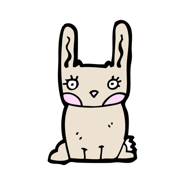 Carino coniglio cartone animato — Vettoriale Stock