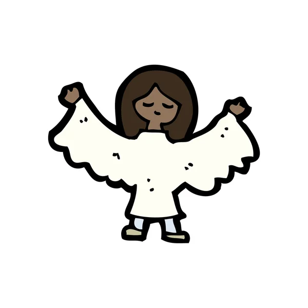 Dessin animé ange femme — Image vectorielle