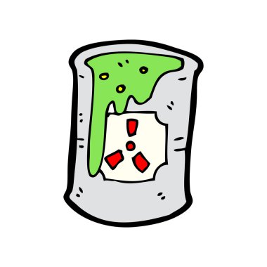 radyoaktif atık karikatür