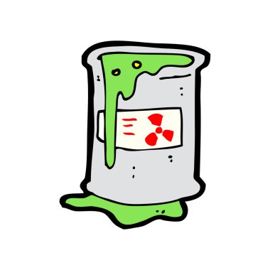 radyoaktif atık karikatür