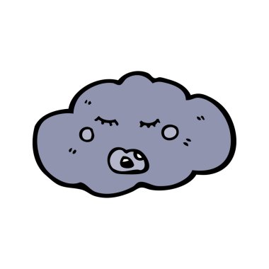 üzgün raincloud çizgi film