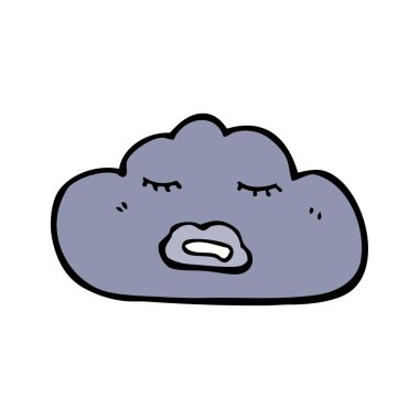 üzgün raincloud çizgi film